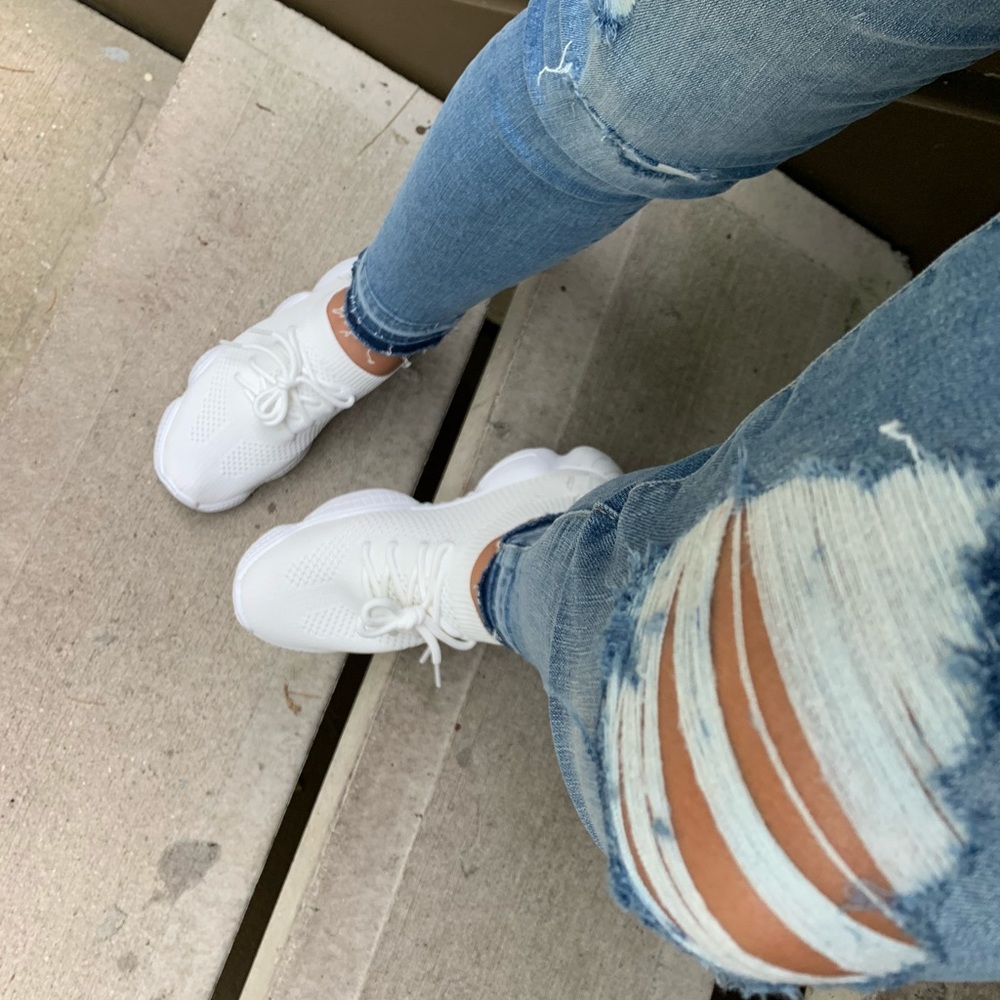 White sneakers